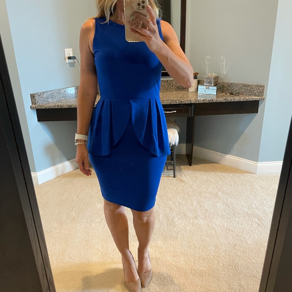 Erin royal blue sheath dress 2